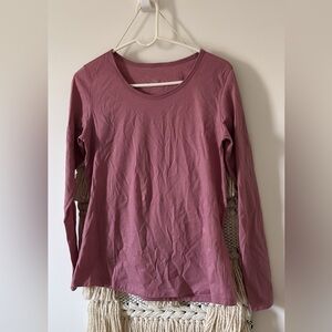 Woolx Remi Womens Long Sleeve Baselayer Merino Wool Size Medium Dusty Pink